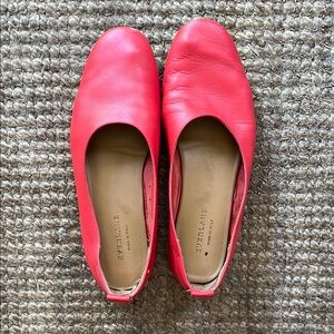 Everlane Women's Red Leather Flats